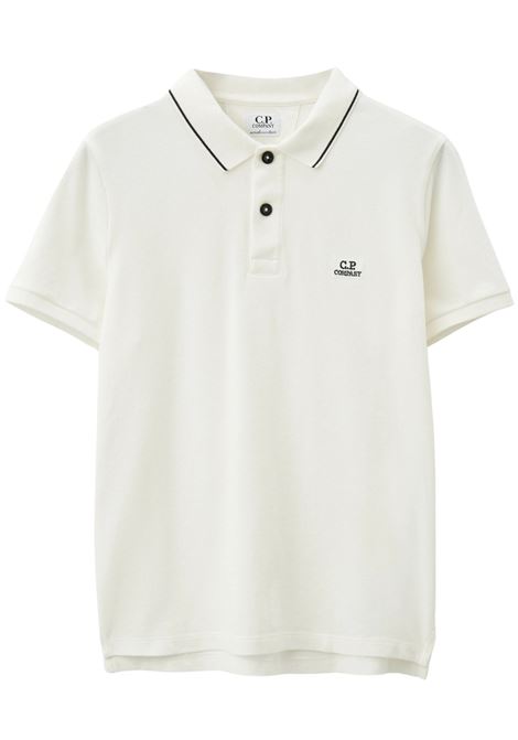 Polo bambino bianca in cotone CP COMPANY | CNM001/FIBIANCO